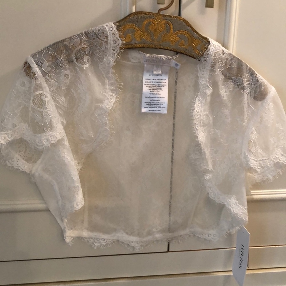 David’s Bridal Wedding Lace Shrug  Jacket NWT